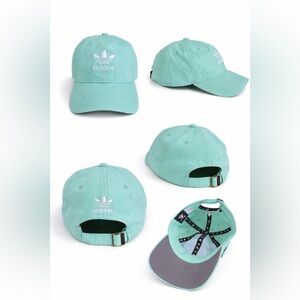 Adidas Originals Trefoil Relaxed Strapback Hat Mint Green Mens Womens Dad Cap